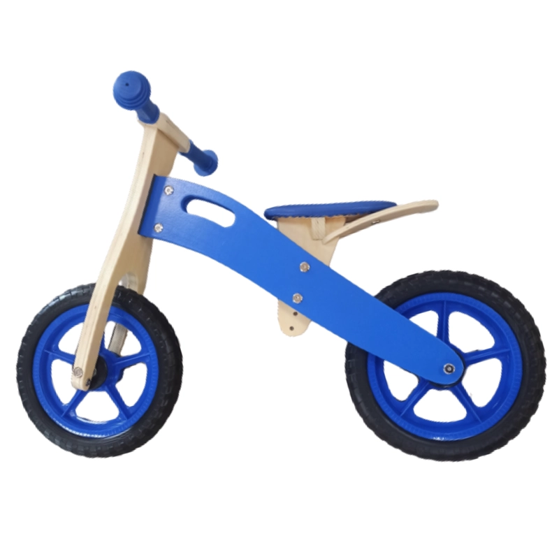 BICICLETA DE EQUILIBRIO IMPORTADORA USA APRENDIZAJE DE MADERA AZUL - 2