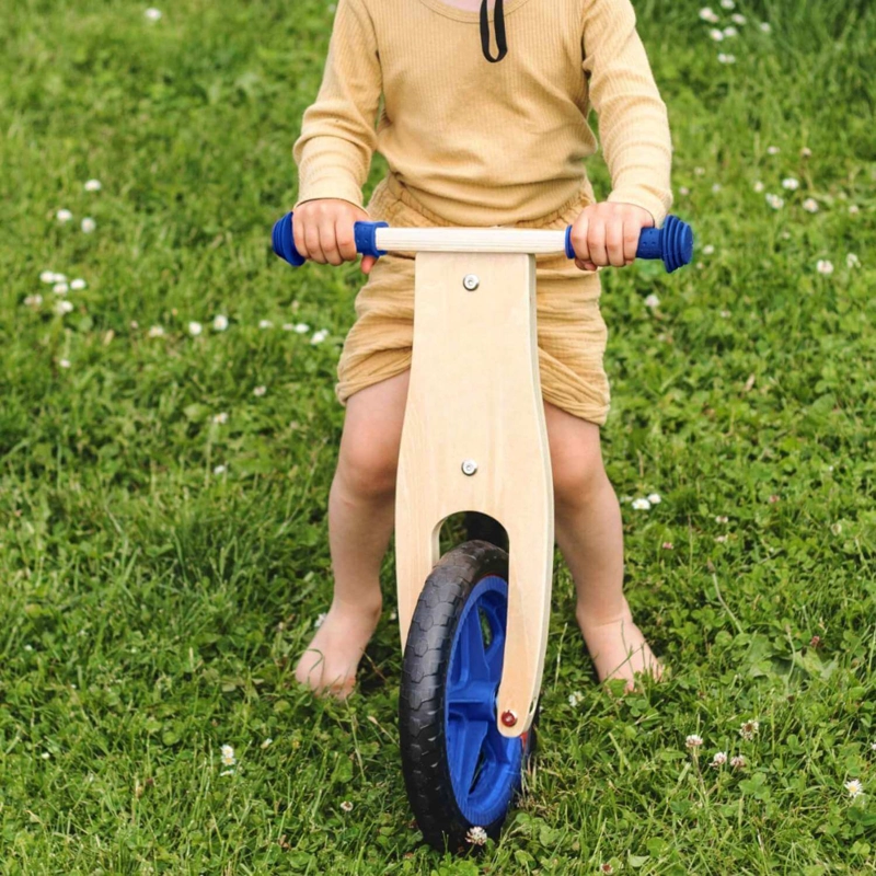 BICICLETA DE EQUILIBRIO IMPORTADORA USA APRENDIZAJE DE MADERA AZUL - 3