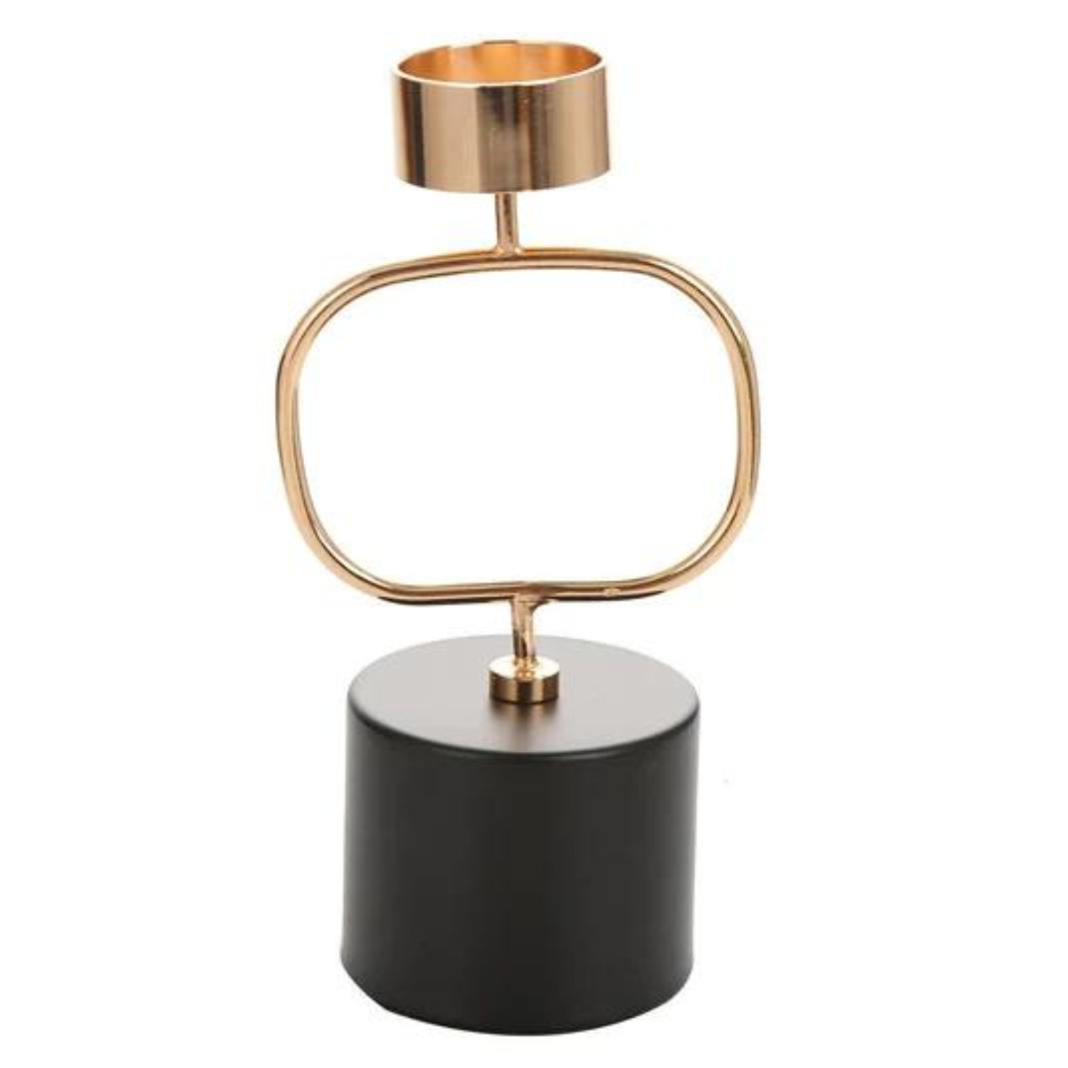 PORTA VELAS METAL DORADO 20 CM - 1