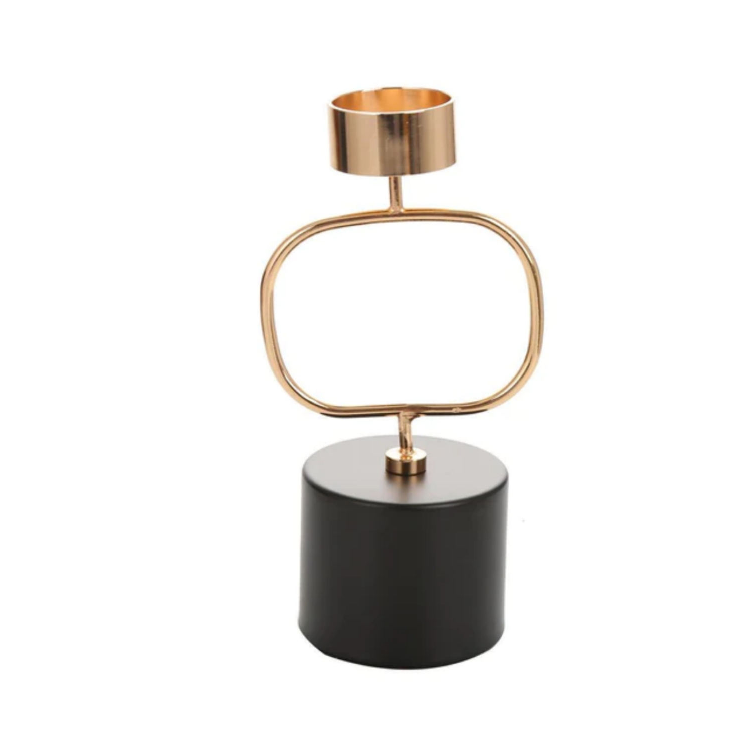 PORTA VELAS METAL DORADO 20 CM - 2