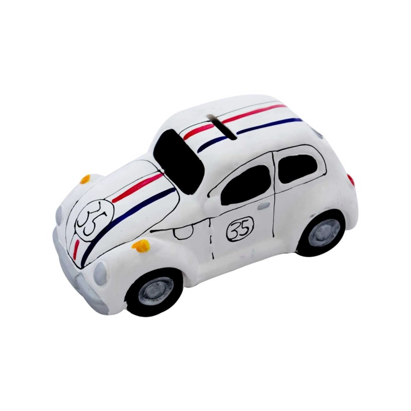 ALCANCIA DECORATIVA DE CERAMICA DISEÑO AUTO ESCARABAJO - 1