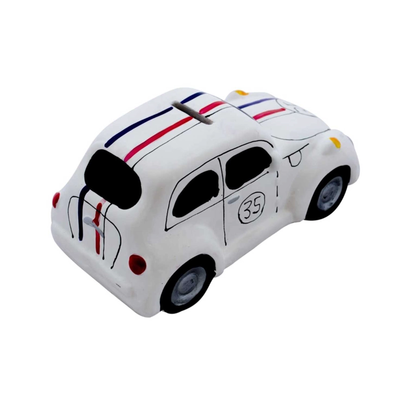 ALCANCIA DECORATIVA DE CERAMICA DISEÑO AUTO ESCARABAJO - 2