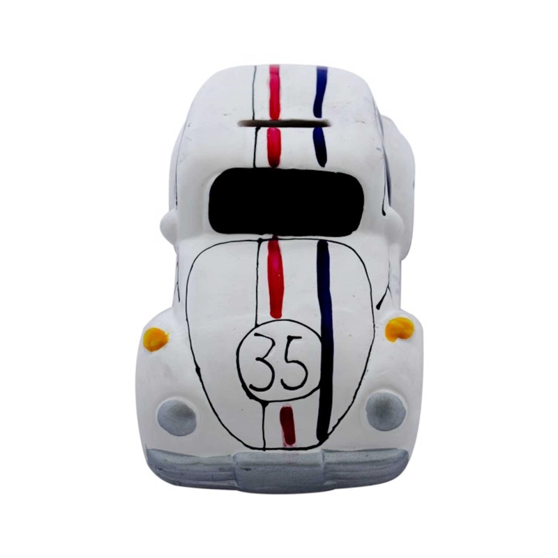 ALCANCIA DECORATIVA DE CERAMICA DISEÑO AUTO ESCARABAJO - 3