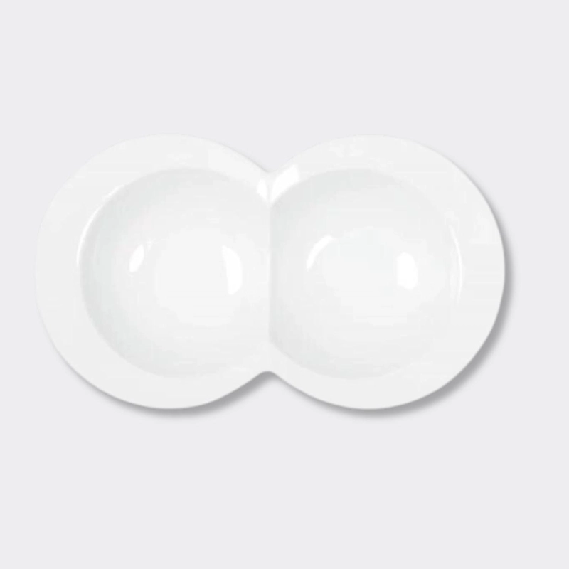 BANDEJA DE CERAMICA DOBLE PARA SERVIR