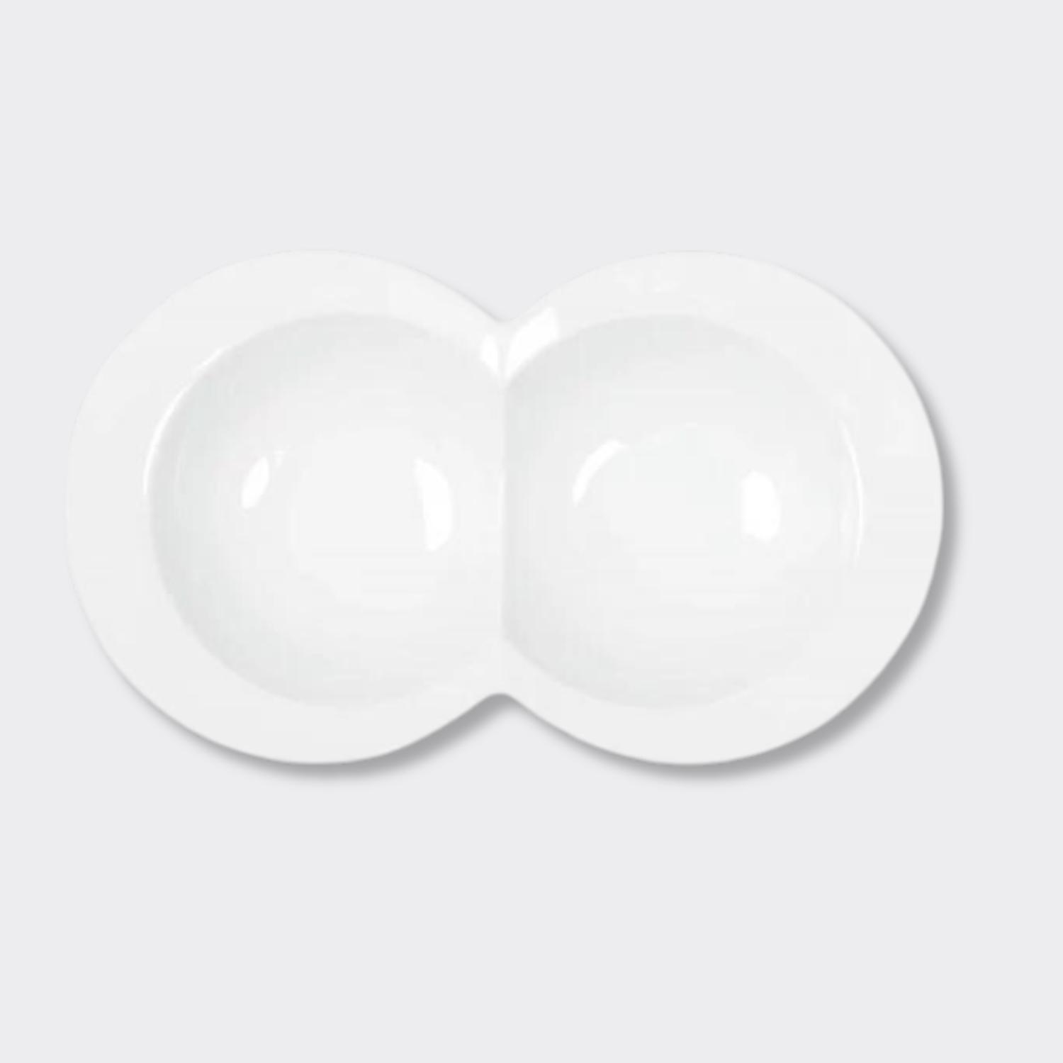 BANDEJA DE CERAMICA DOBLE PARA SERVIR - 1