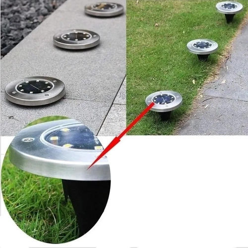SET IMPORTADORA USA 4 FOCOS LED CARGA SOLAR PARA JARDÍN CON ESTACA - 4