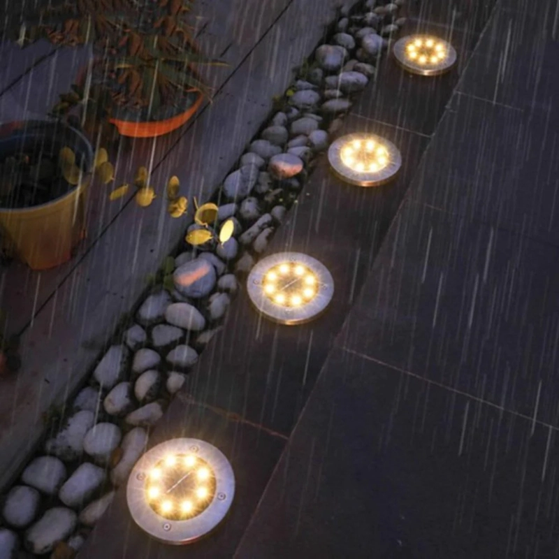 SET IMPORTADORA USA 4 FOCOS LED CARGA SOLAR PARA JARDÍN CON ESTACA - 9
