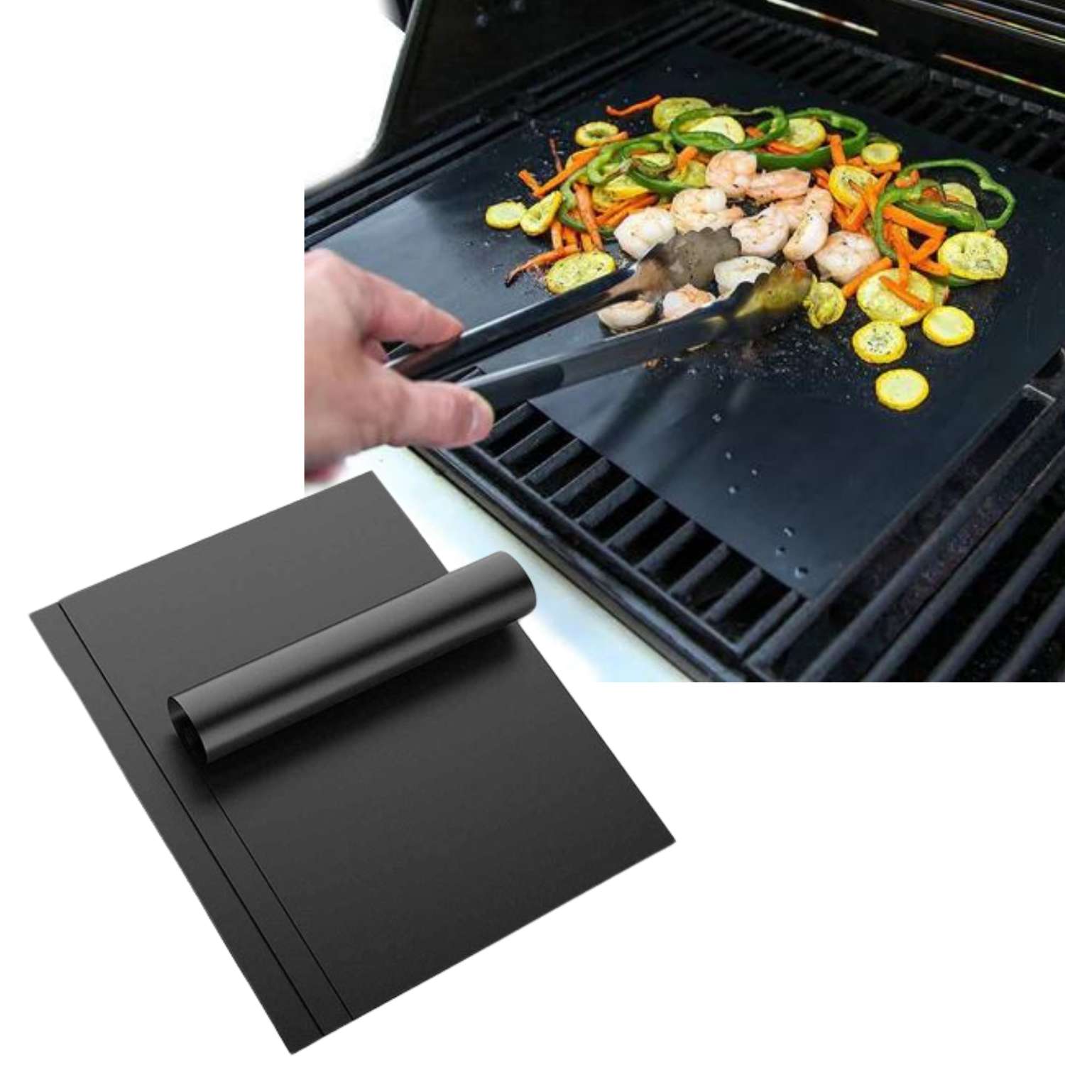 SET 3 LAMINAS ANTIADHERENTES REUTILIZABLES PARA PARRILLA - 1
