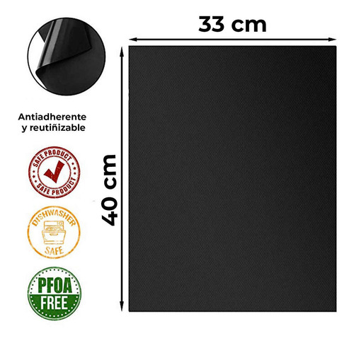 SET 3 LAMINAS ANTIADHERENTES REUTILIZABLES PARA PARRILLA - 3