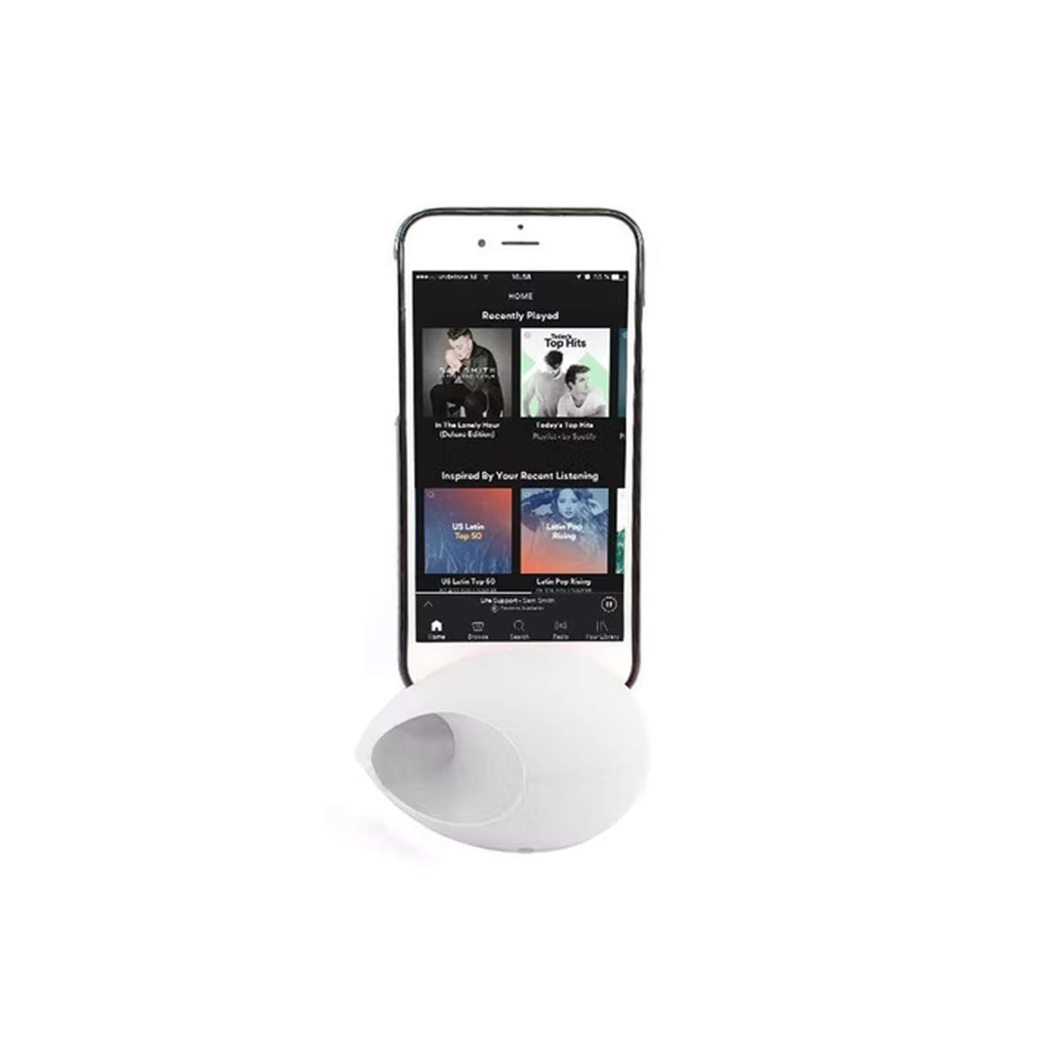 ALTAVOZ IMPORTADORA USA PARLANTE IPHONE SILICONA BLANCO - 1
