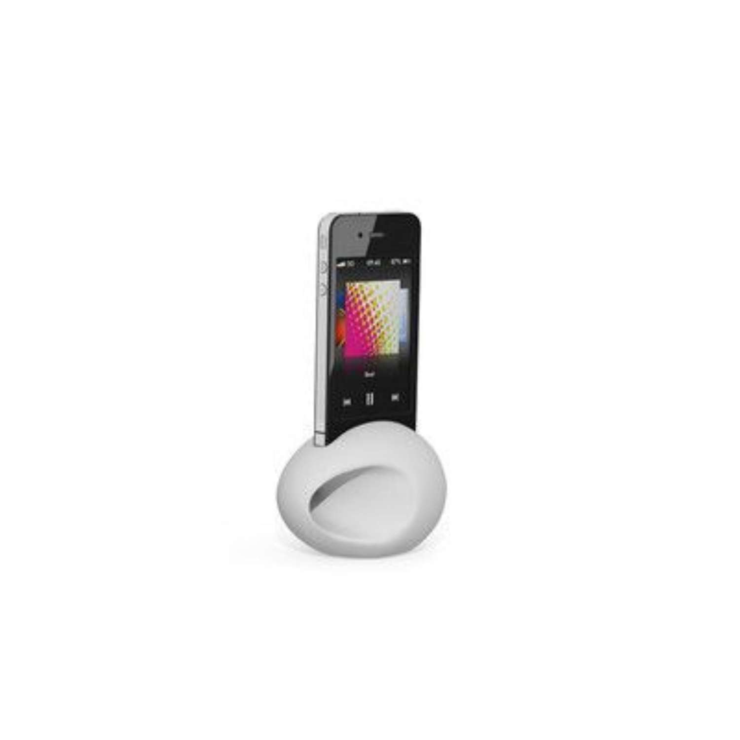 ALTAVOZ IMPORTADORA USA PARLANTE IPHONE SILICONA BLANCO - 5
