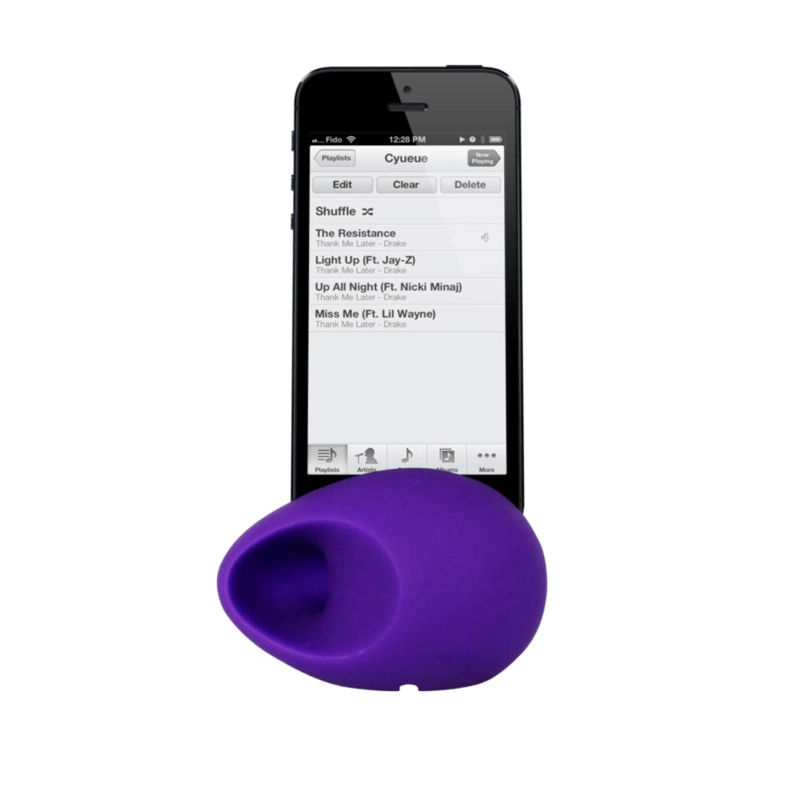 ALTAVOZ PARLANTE IPHONE SILICONA MORADO - 2