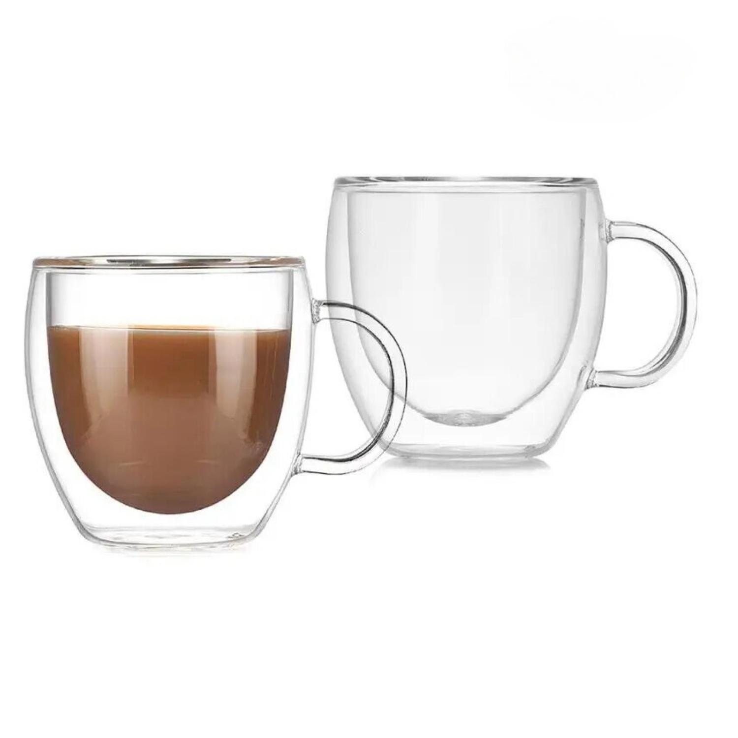 SET 2 MUGS VIDRIO DOBLE PARED 250 ML - 1