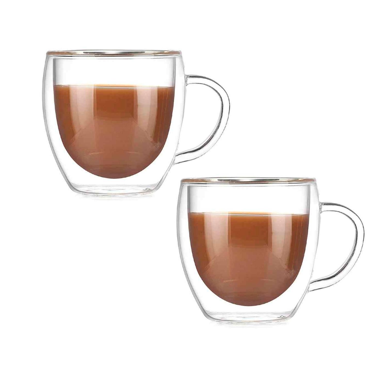SET 2 MUGS VIDRIO DOBLE PARED 250 ML - 2