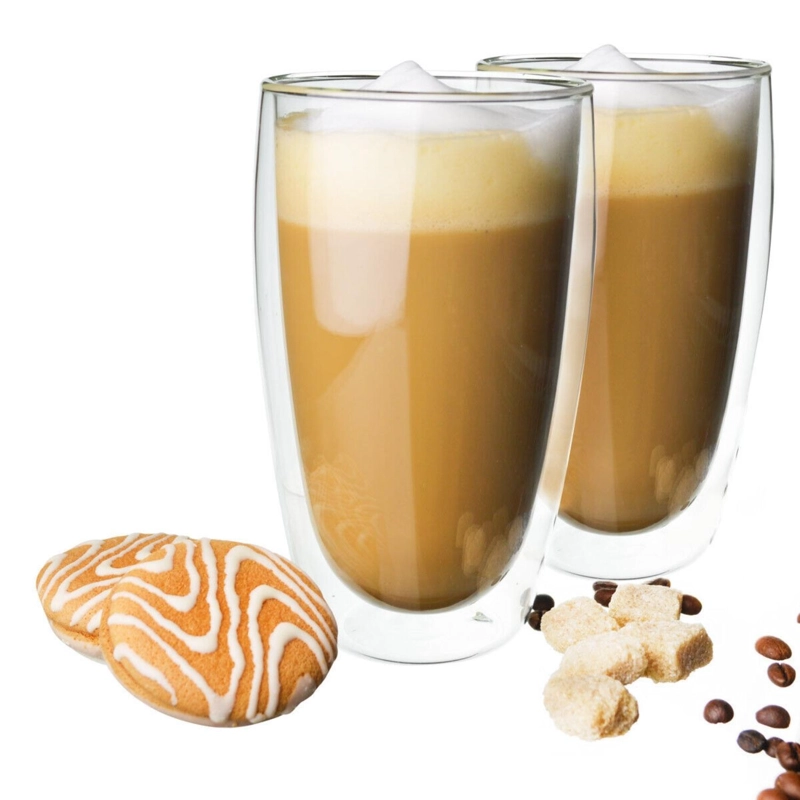 SET 2 VASOS DE CAFE VIDRIO DOBLE PARED 400 MLO - 4