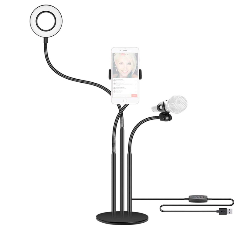 TRIPODES IMPORTADORA USA SOPORTE ARO DE LUZ LED 3 EN 1 - 4