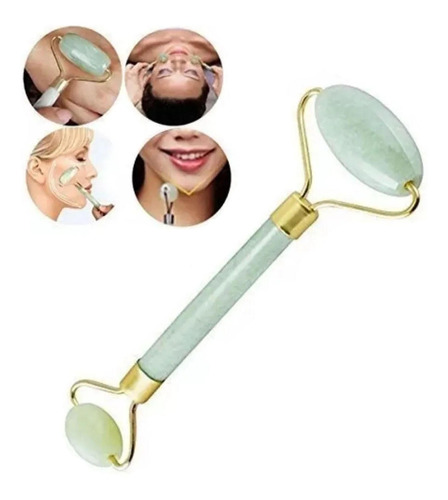 RODILLO MASAJEADOR FACIAL IMPORTADORA USA Y PIEDRA DE JADE 100% NATURAL - 7