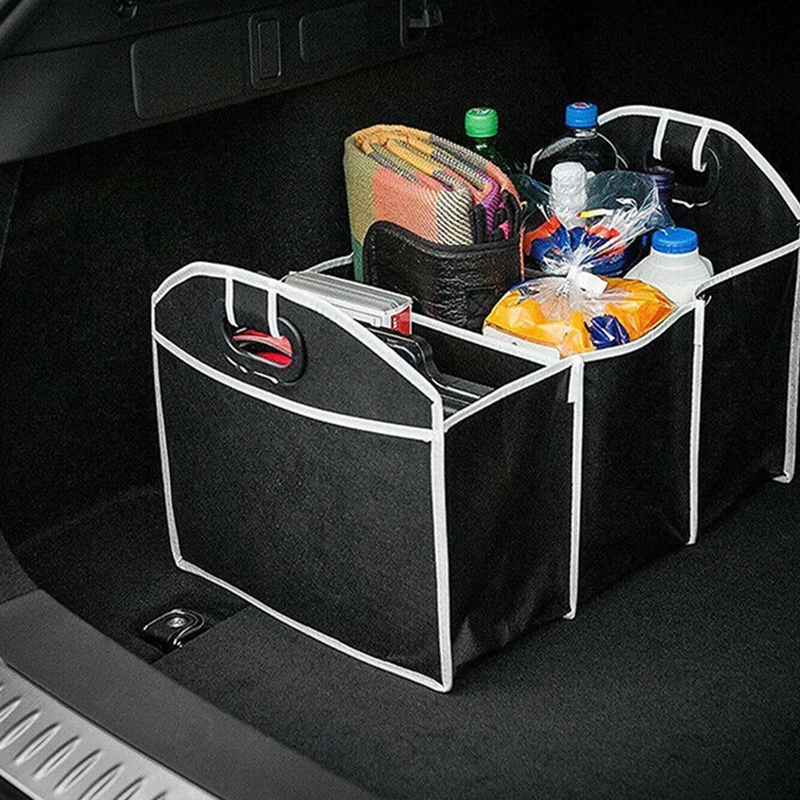 BOLSO ORGANIZADOR DE AUTO DESPLEGABLE COLOR NEGRO - 3