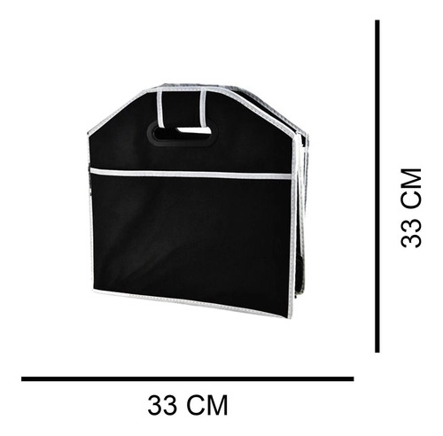 BOLSO ORGANIZADOR DE AUTO DESPLEGABLE COLOR NEGRO - 4