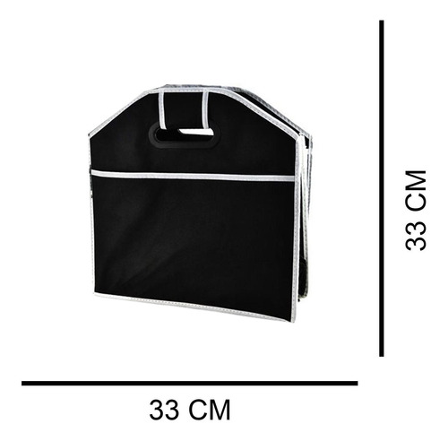 BOLSO ORGANIZADOR DE AUTO DESPLEGABLE COLOR NEGRO - 4