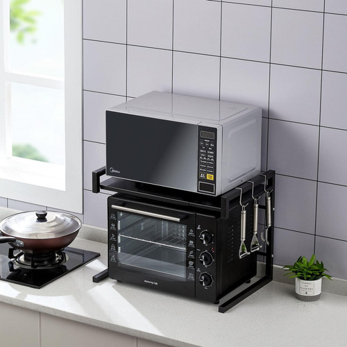 ESTANTE ORGANIZADOR MICROONDAS AJUSTABLE METAL - 5