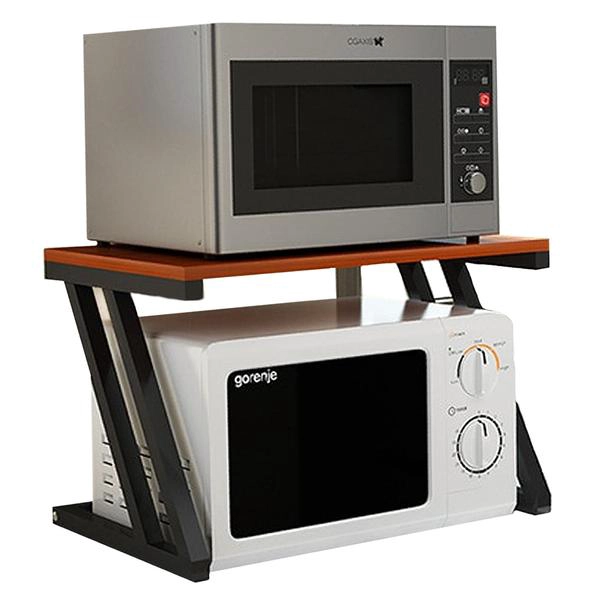 ESTANTE ORGANIZADOR MICROONDAS MADERA NEGRO/ CAFE 38X57X38 CM - 1