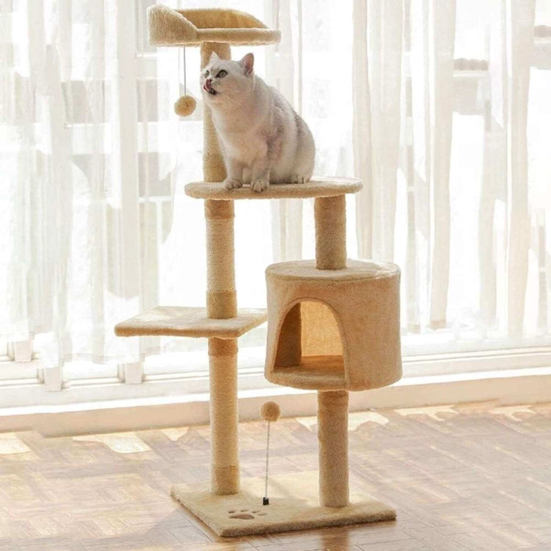 RASCADOR GATO IMPORTADORA USA 1,15 METROS ALTURA BEIGE - 4