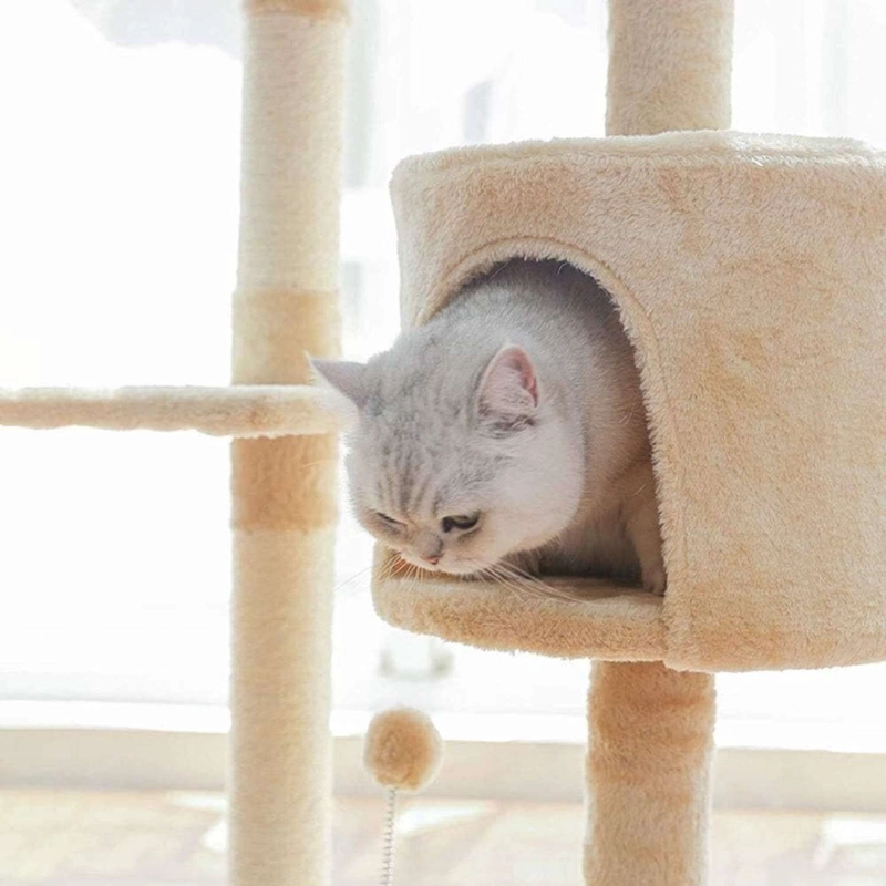 RASCADOR GATO IMPORTADORA USA 1,15 METROS ALTURA BEIGE - 5