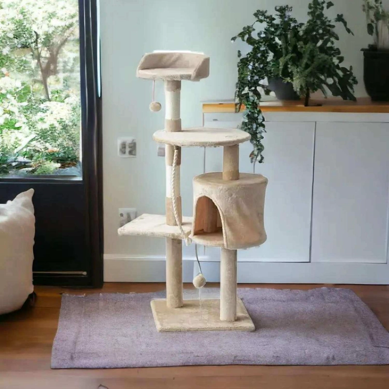 RASCADOR GATO IMPORTADORA USA 1,15 METROS ALTURA BEIGE - 8