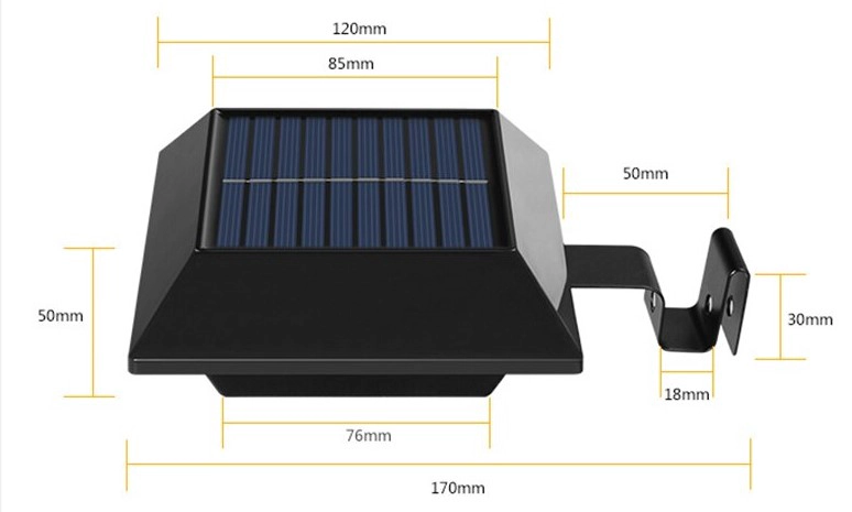 FOCO LED CUADRADO IMPORTADORA USA CON PANEL SOLAR 3.7 V 12 LED - 5