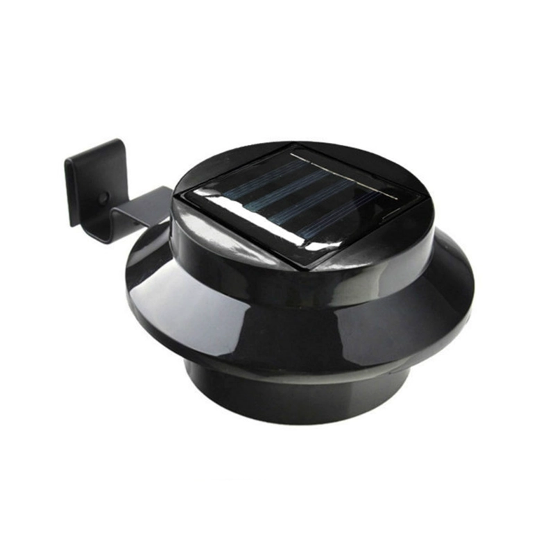 FOCO LED REDONDO CON PANEL SOLAR 3.7V NEGRO - 1