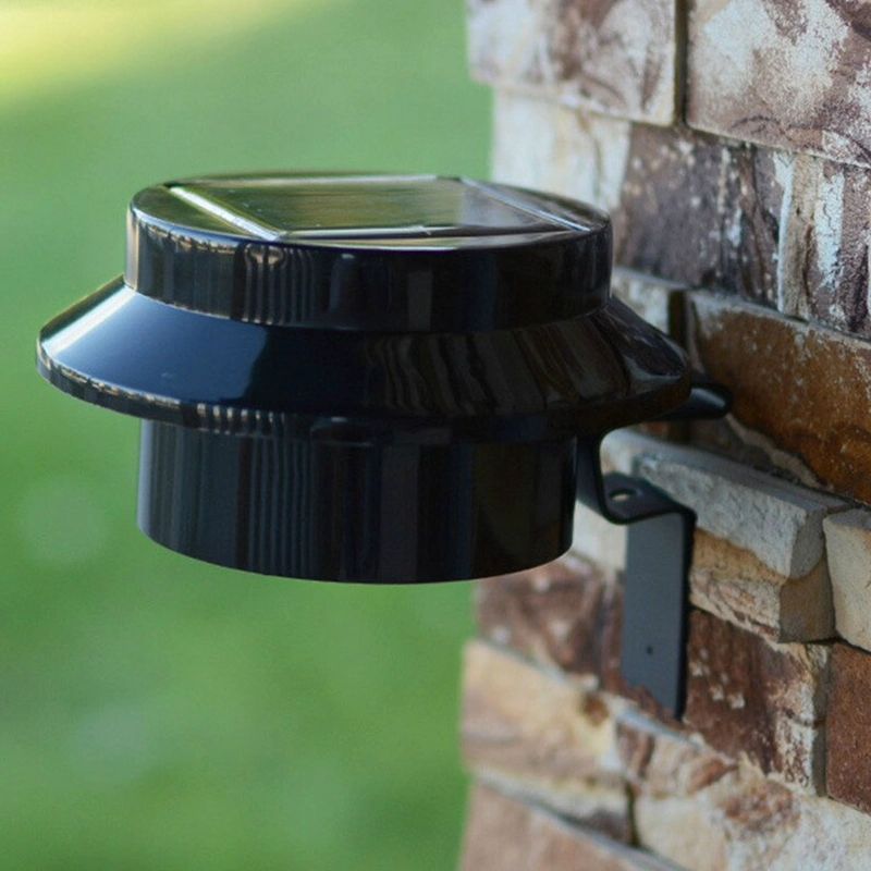 FOCO LED REDONDO CON PANEL SOLAR 3.7V NEGRO - 3