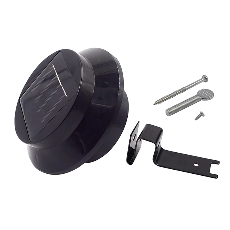 FOCO LED REDONDO CON PANEL SOLAR 1.2V NEGRO - 2