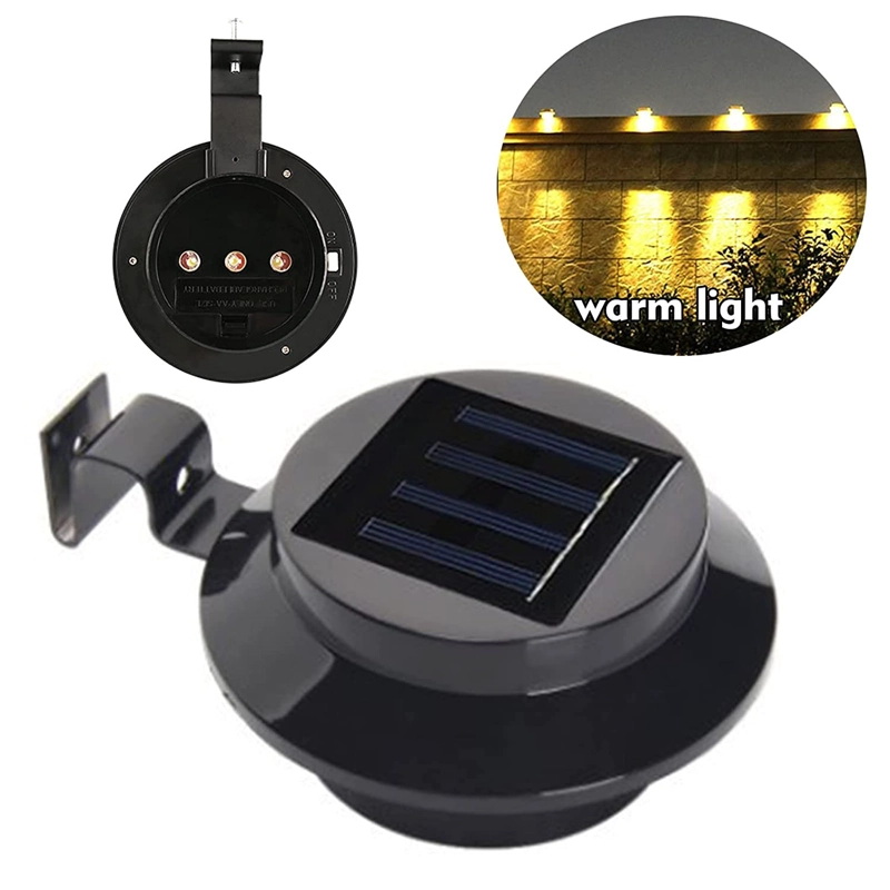 FOCO LED REDONDO CON PANEL SOLAR 1.2V NEGRO - 3