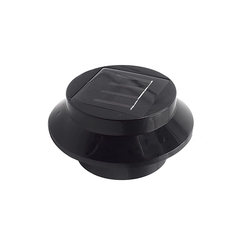 FOCO LED REDONDO CON PANEL SOLAR 1.2V NEGRO - 4
