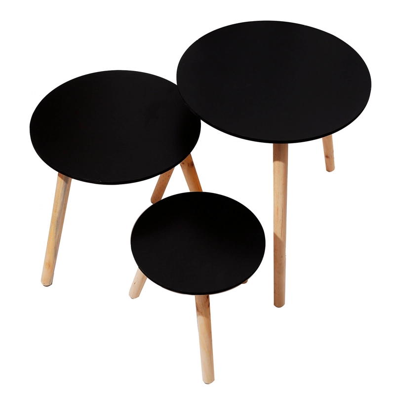 SET MESA DE CENTRO 3 NIVELES ARRIMO NEGRO - 2