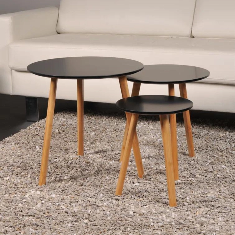SET MESA DE CENTRO 3 NIVELES ARRIMO NEGRO - 4