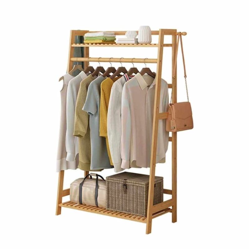 PERCHERO IMPORTADORA USA ORGANIZADOR MADERA 80X40X145 CM - 4