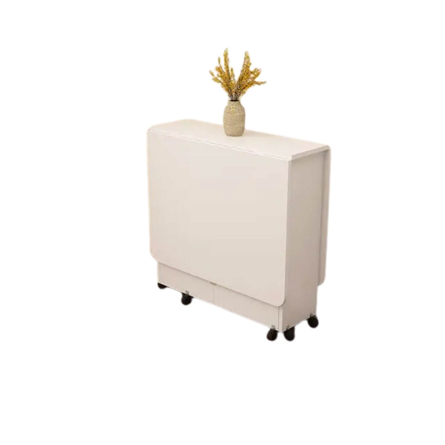 MESA COMEDOR IMPORTADORA USA PLEGABLE 140X80X77 CM BLANCO MADERA - 2