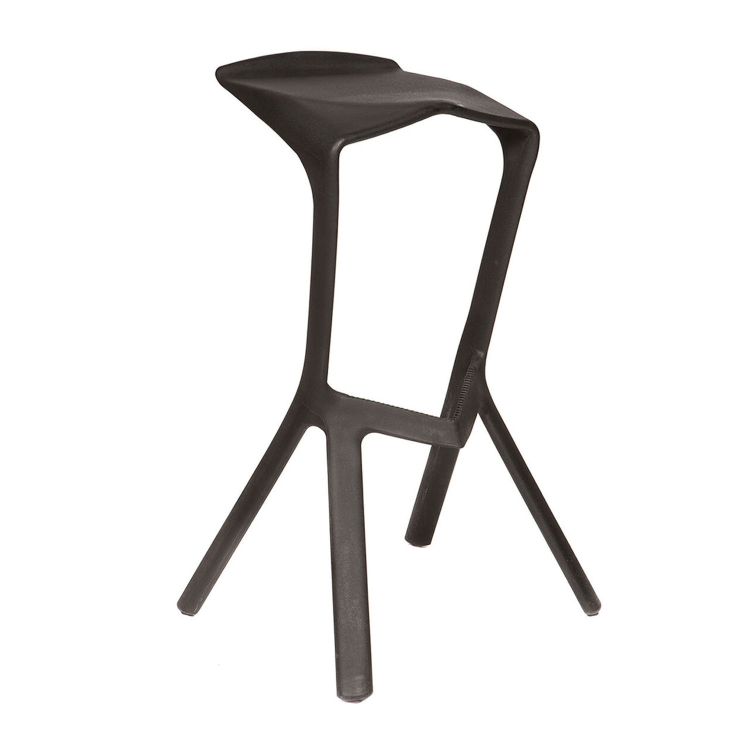 SILLA TABURETE IMPORTADORA USA 1 CUERPO NEGRO BAR APILABLE 51X42X81CM - 1