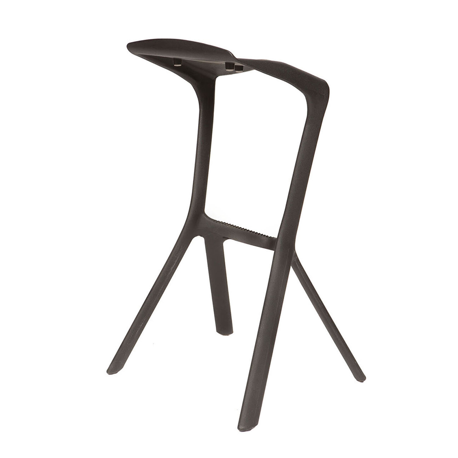 SILLA TABURETE IMPORTADORA USA 1 CUERPO NEGRO BAR APILABLE 51X42X81CM - 2