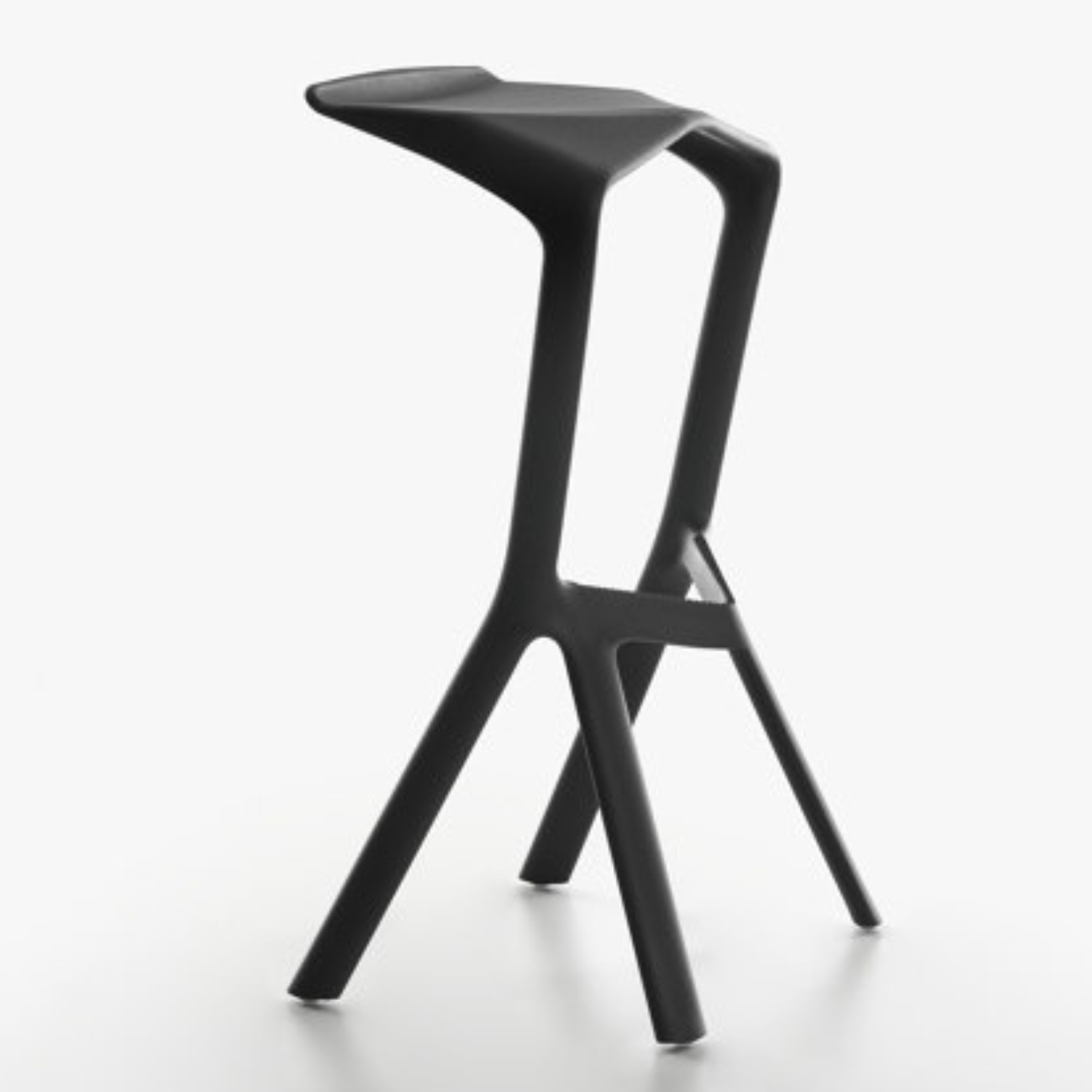SILLA TABURETE IMPORTADORA USA 1 CUERPO NEGRO BAR APILABLE 51X42X81CM - 4