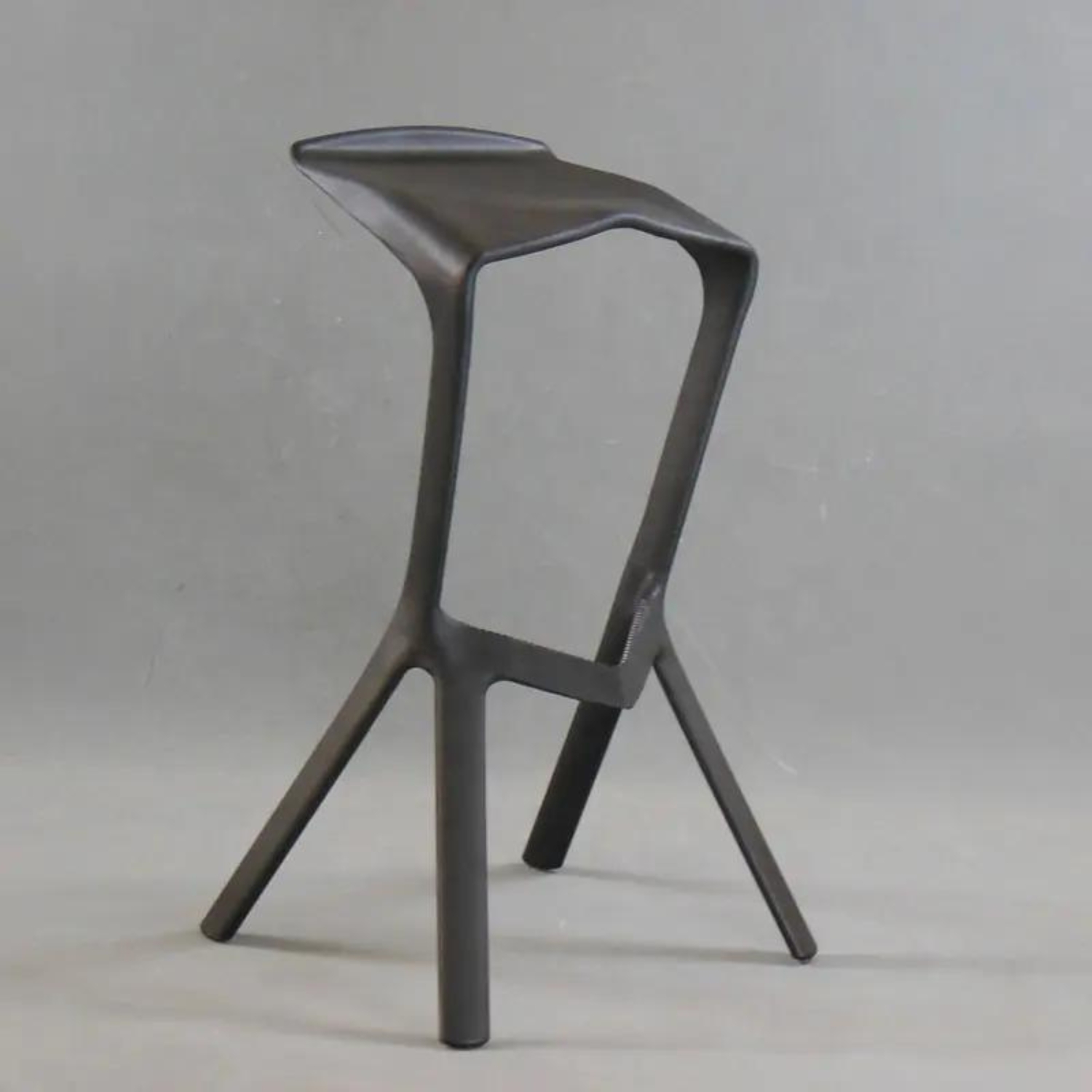 SILLA TABURETE IMPORTADORA USA 1 CUERPO NEGRO BAR APILABLE 51X42X81CM - 5