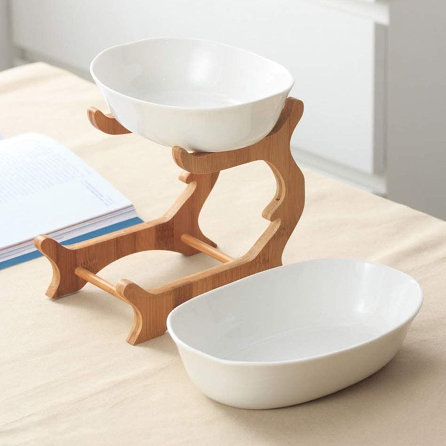 FRUTERA CERAMICA / MADERA 2 NIVELES 22CM - 3