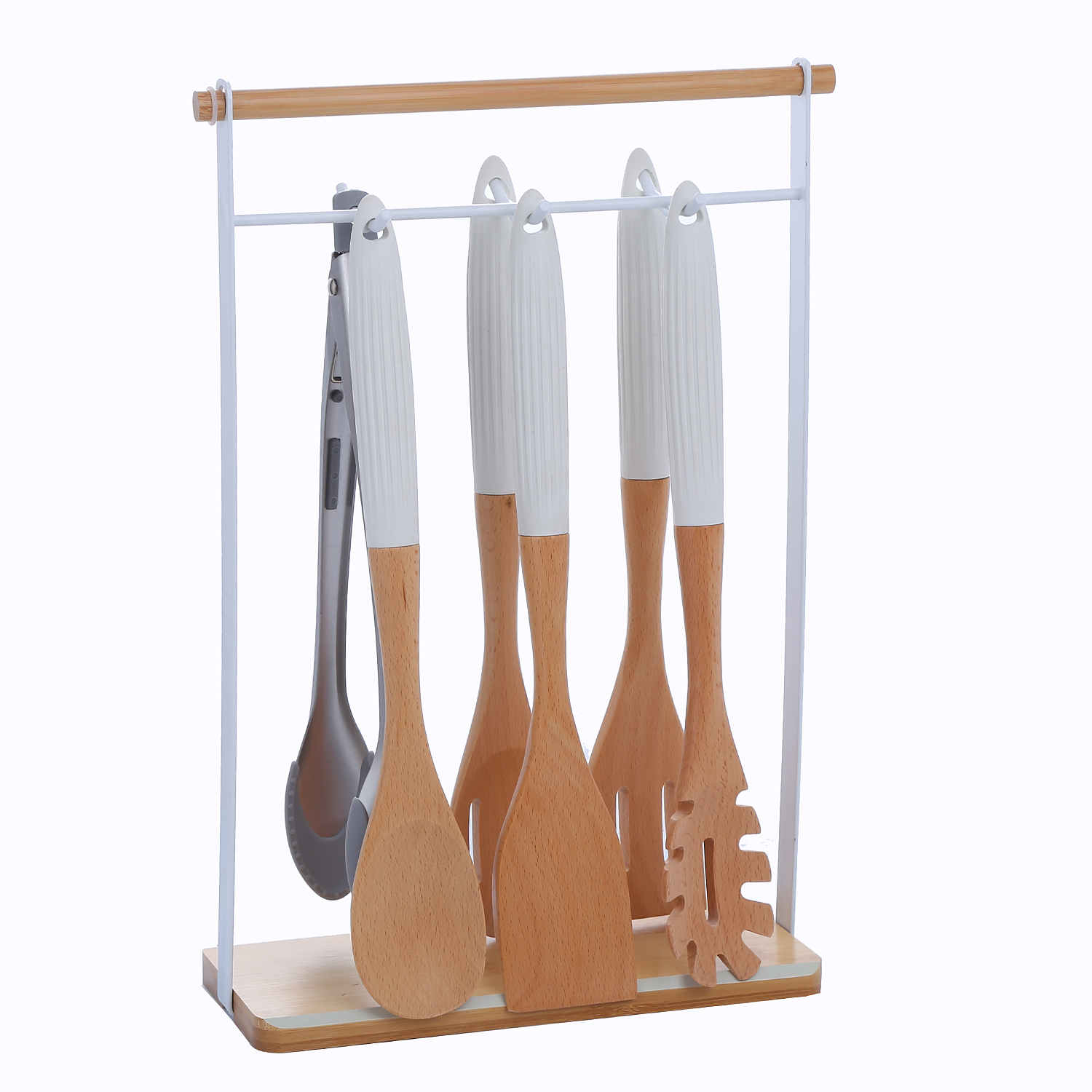 SET DE 6 UTENSILIOS DE COCINA BAMBU - 1