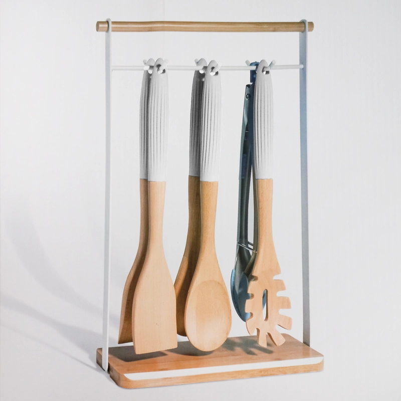 SET DE 6 UTENSILIOS DE COCINA BAMBU - 4