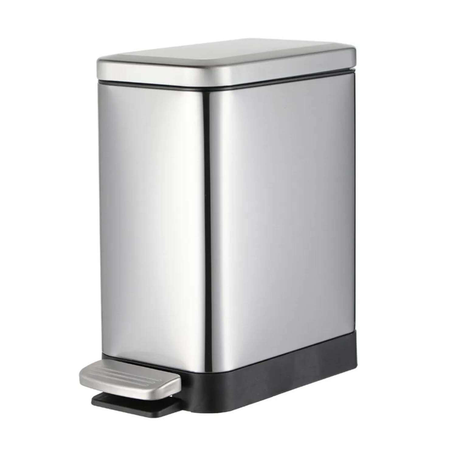 BASURERO IMPORTADORA USA PEDAL ACERO INOX 15L - 1