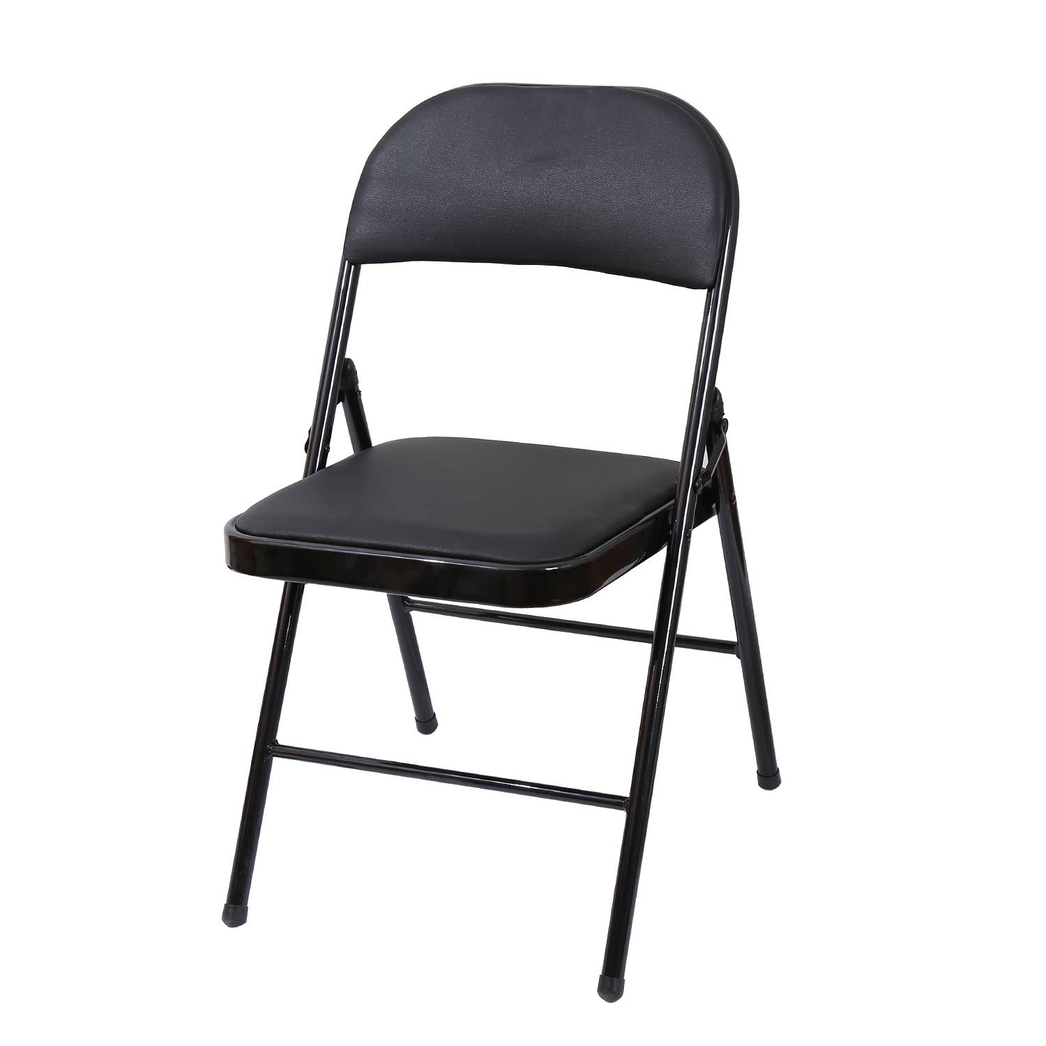 SILLA PLEGABLE CON ACOLCHADO NEGRO - 1
