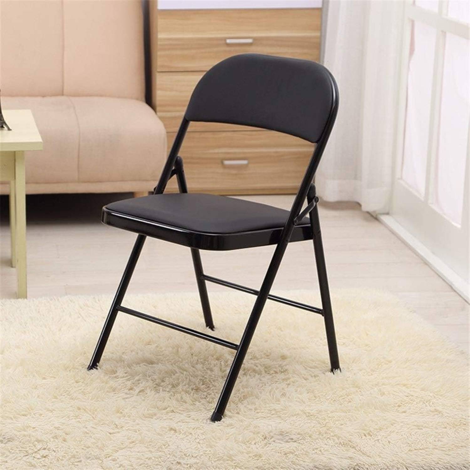 SILLA PLEGABLE CON ACOLCHADO NEGRO - 4