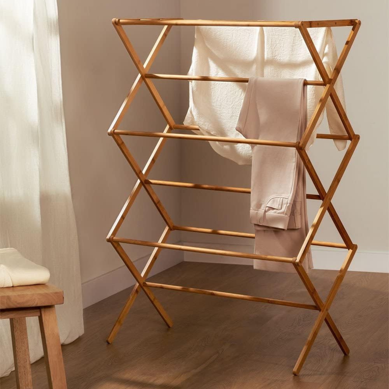 TENDEDERO PLEGABLE BAMBU 105 CM - 4